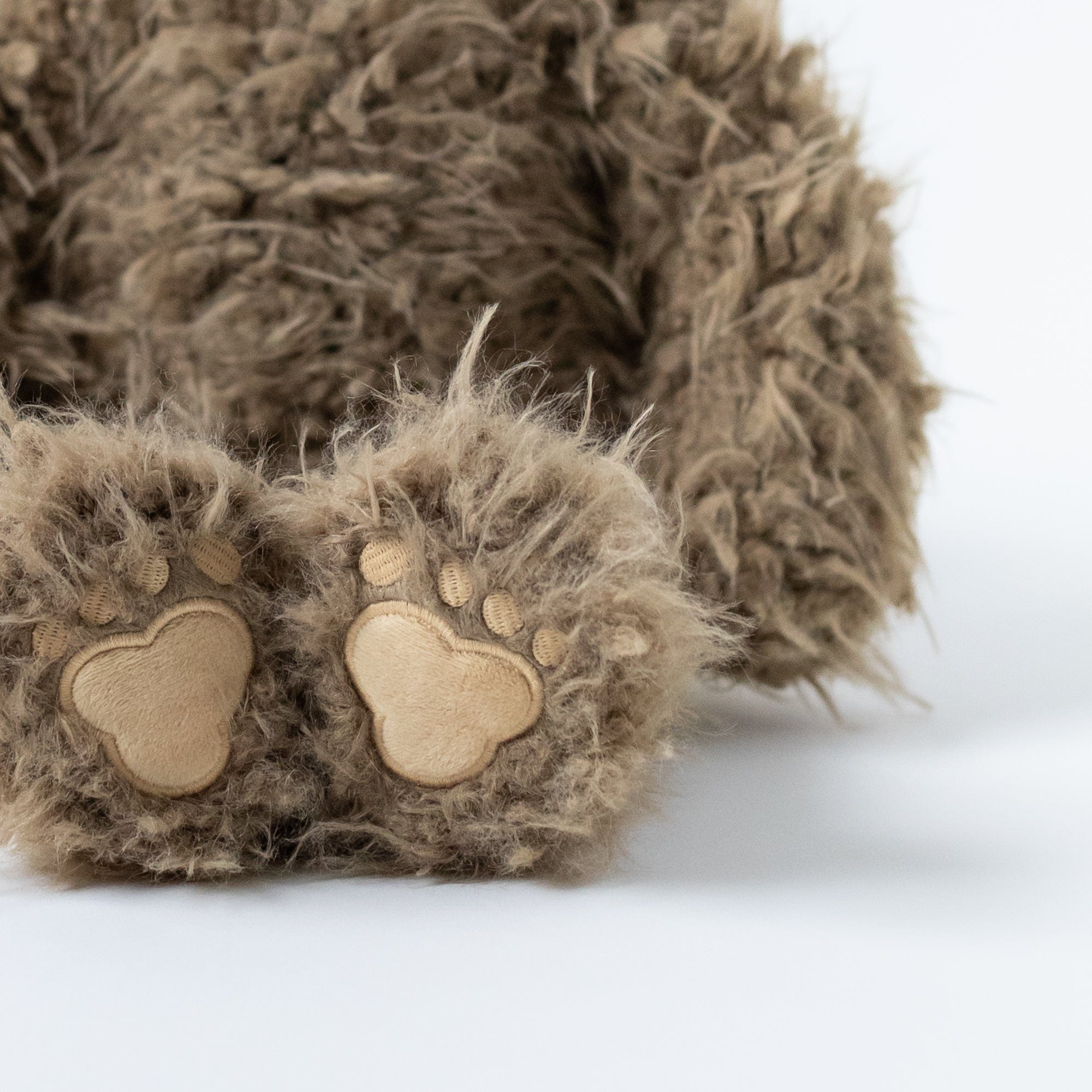 Close-up of Bigfoot ultra-plush stuffed animal's feet - View Product