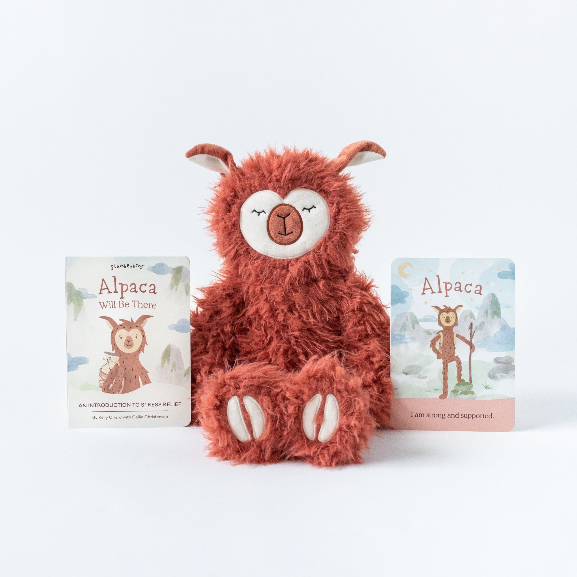 Ultra-plush Alpaca Stuffed Animal with Alpaca Will Be There Board Book and Affirmation Card - View Product