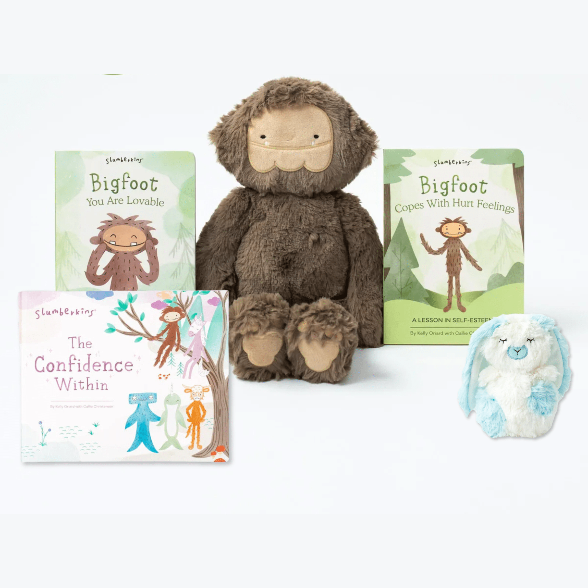 Slumberkins Rose Unicorn Kin and Hedgehog selling Stuffed and Maple Bigfoot gift bundle