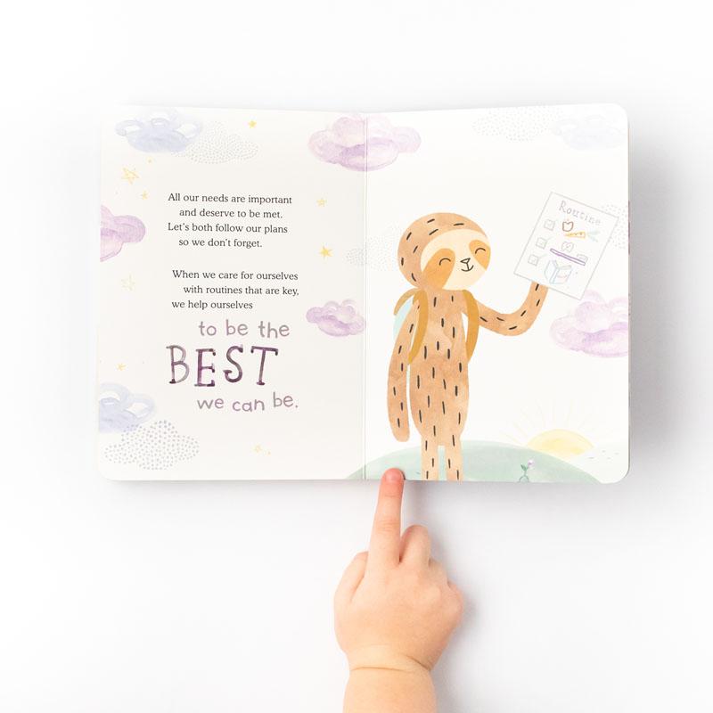 Slumberkins Blueberry Sloth Kin with Let’s Go! With Sloth affirmation offers card