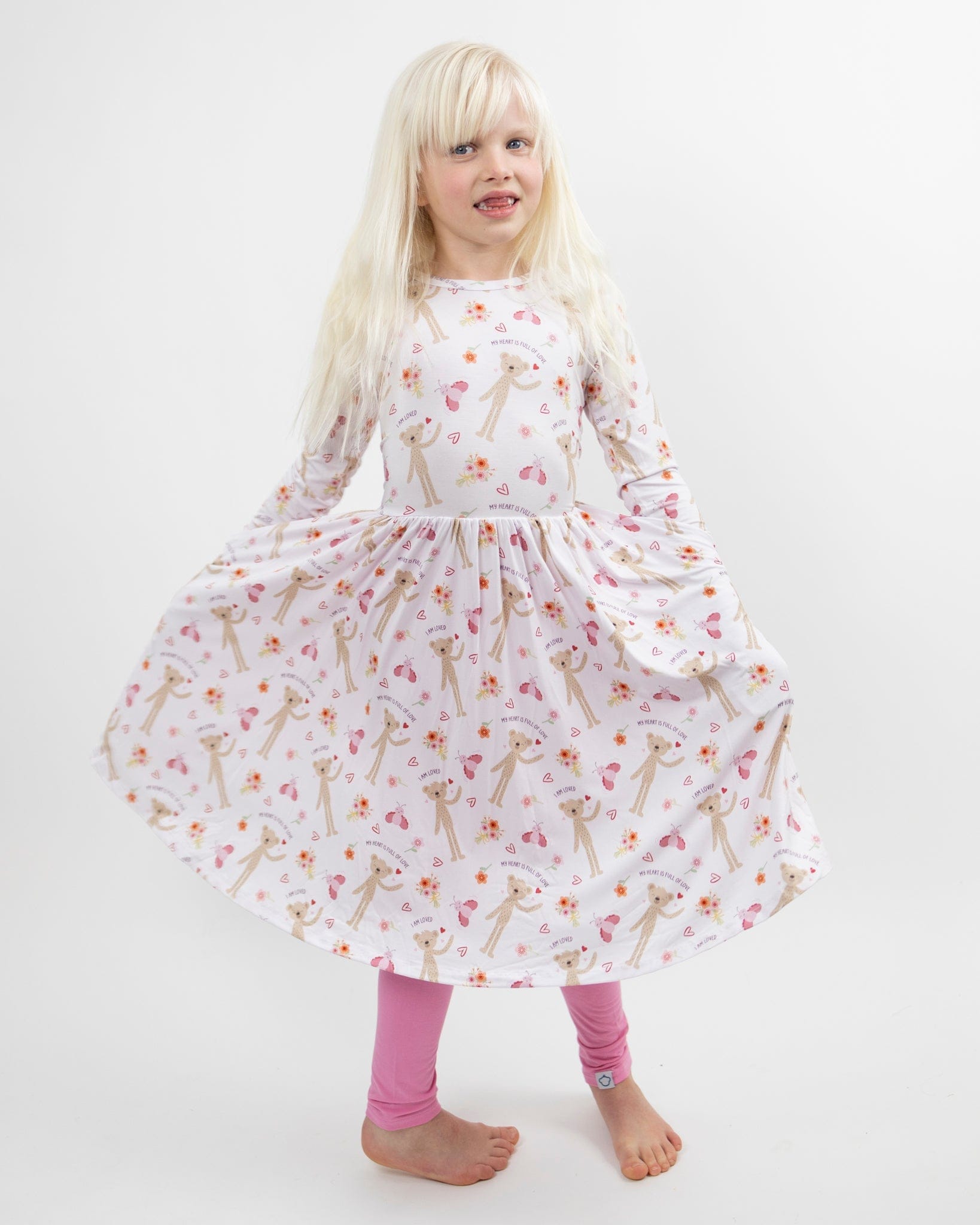 Love Bug Long Sleeve Twirl Dress