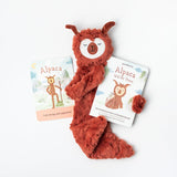 Stress Relief Alpaca Plush Animal with Alpaca Will Be There Board Book and Affirmation Card for Kids