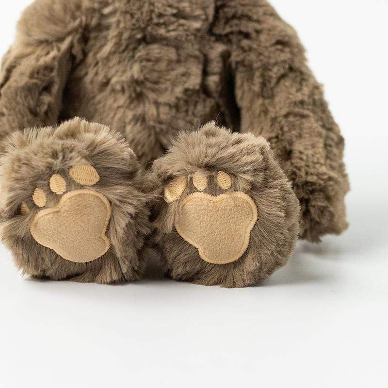 Close-up of Bigfoot stuffed animal's feet