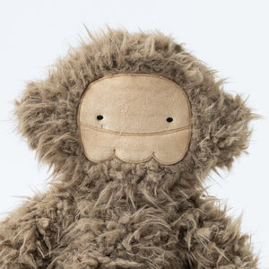 Close-up of Bigfoot ultra-plush stuffed animal