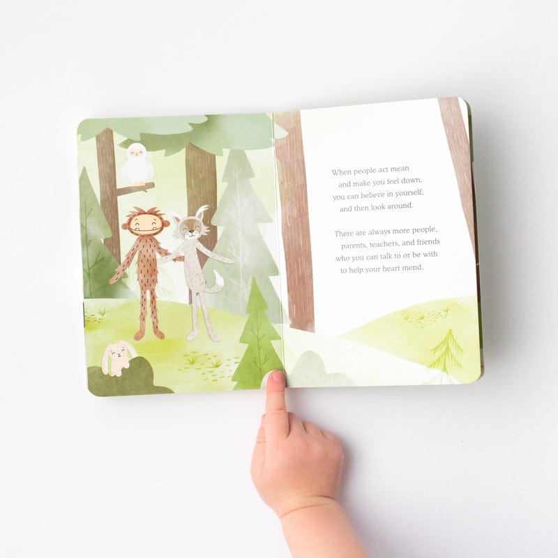 Inside contents of Bigfoot Copes With Hurt Feelings Board Book - View Product