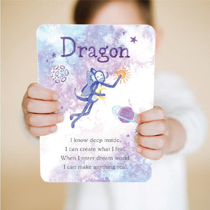 Dragon's Creativity Affirmation Card for kids